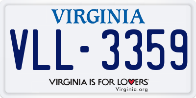 VA license plate VLL3359