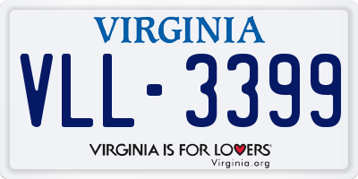 VA license plate VLL3399