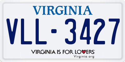 VA license plate VLL3427