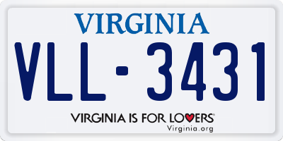 VA license plate VLL3431