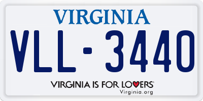 VA license plate VLL3440