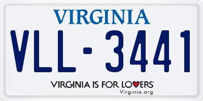 VA license plate VLL3441