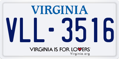 VA license plate VLL3516