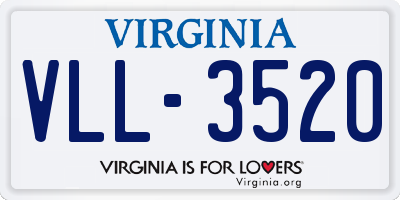 VA license plate VLL3520