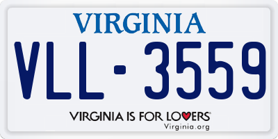 VA license plate VLL3559