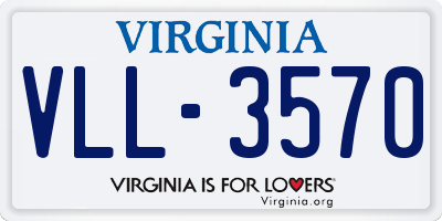 VA license plate VLL3570