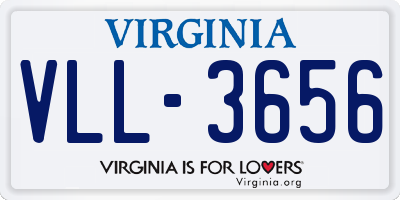 VA license plate VLL3656