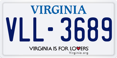 VA license plate VLL3689