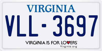 VA license plate VLL3697