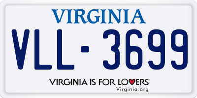 VA license plate VLL3699