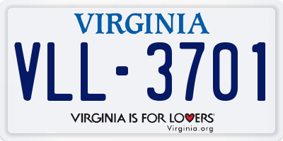 VA license plate VLL3701