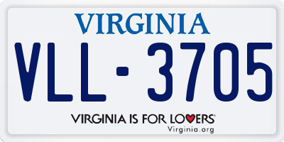 VA license plate VLL3705