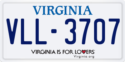 VA license plate VLL3707