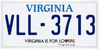 VA license plate VLL3713