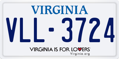 VA license plate VLL3724