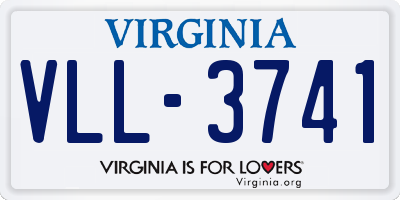 VA license plate VLL3741