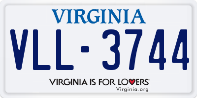 VA license plate VLL3744