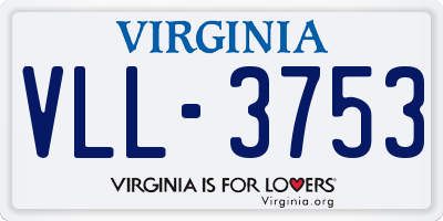 VA license plate VLL3753