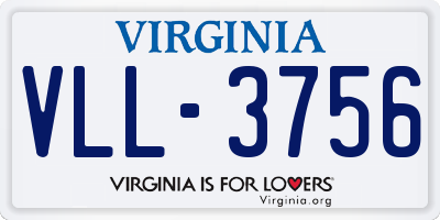 VA license plate VLL3756