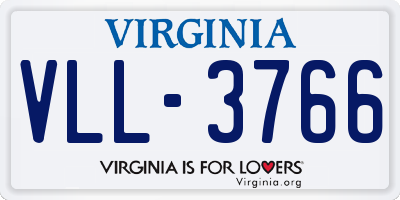 VA license plate VLL3766