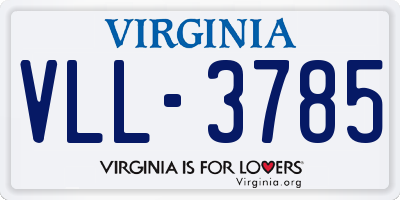 VA license plate VLL3785