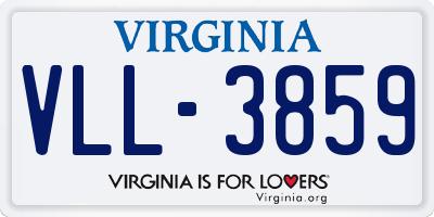 VA license plate VLL3859