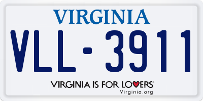 VA license plate VLL3911