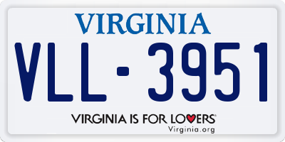 VA license plate VLL3951