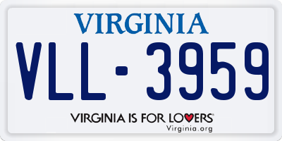 VA license plate VLL3959