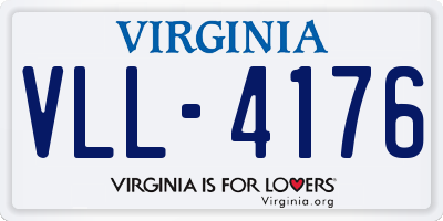 VA license plate VLL4176