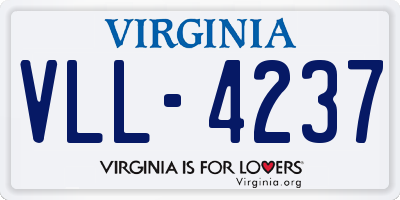 VA license plate VLL4237