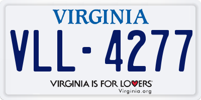 VA license plate VLL4277