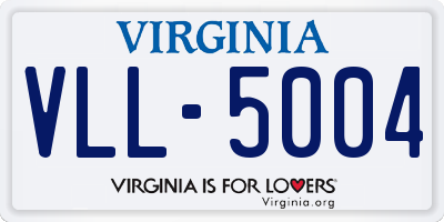 VA license plate VLL5004