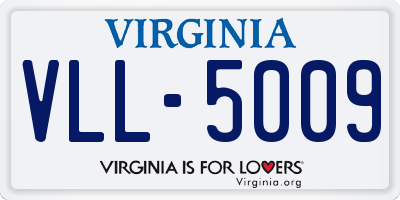 VA license plate VLL5009