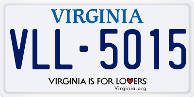 VA license plate VLL5015