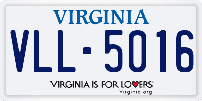 VA license plate VLL5016