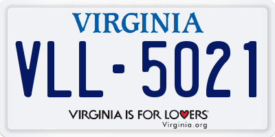 VA license plate VLL5021