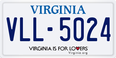 VA license plate VLL5024