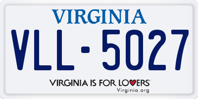 VA license plate VLL5027