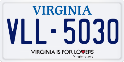 VA license plate VLL5030