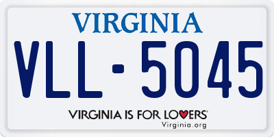 VA license plate VLL5045