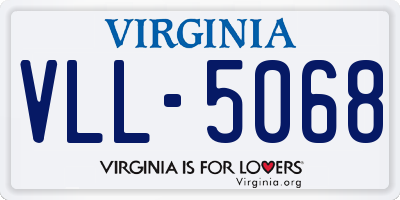 VA license plate VLL5068