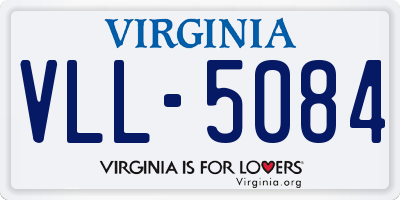 VA license plate VLL5084