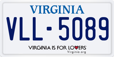 VA license plate VLL5089