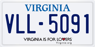 VA license plate VLL5091