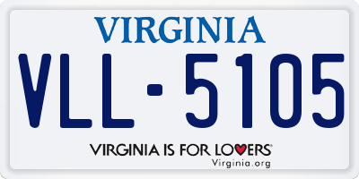 VA license plate VLL5105