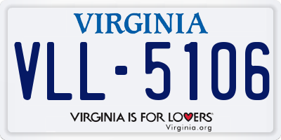 VA license plate VLL5106