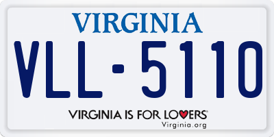 VA license plate VLL5110