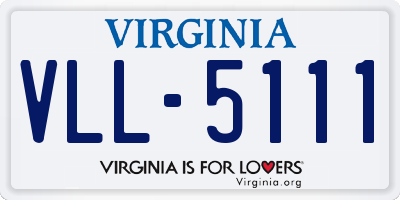 VA license plate VLL5111