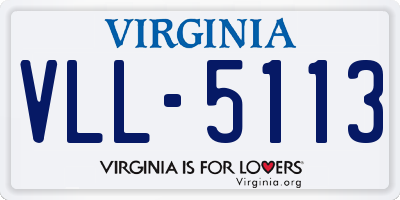 VA license plate VLL5113